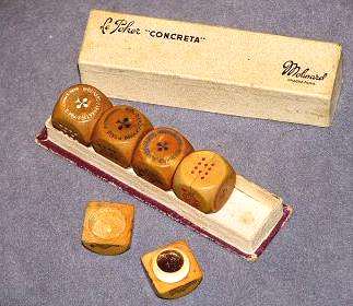 wood poker dice